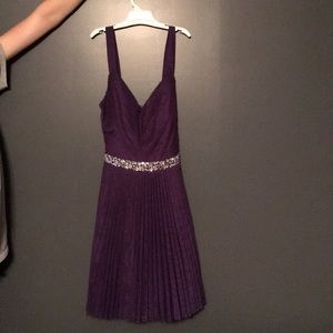Purple prom dress with straps